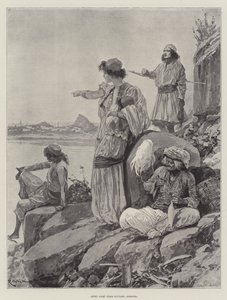 Zigeunerkamp bij Scutari, Albanië